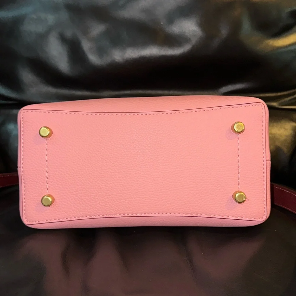🔥🔥🔥Coach Willow Bucket Bag Pink Leather Crossbody Bag - Picture 7 of 13